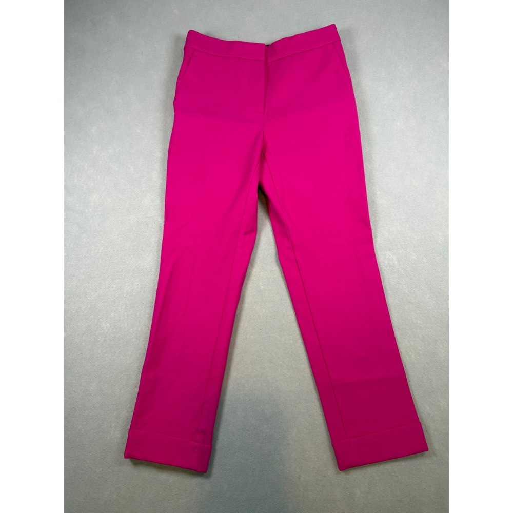 Ann Taylor The Ankle Pants Pink High Rise Bi-Stretch Slim Leg Petite 0P NWT